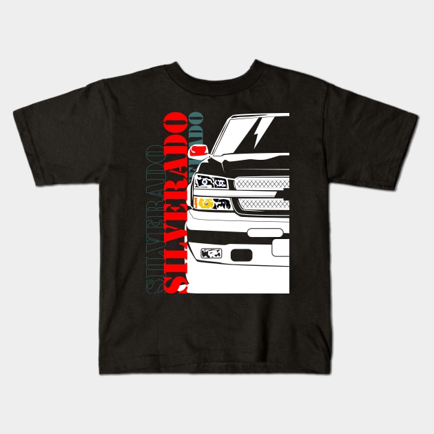 Chevrolet Chevy Silverado 2005 Kids T-Shirt by gaplexio